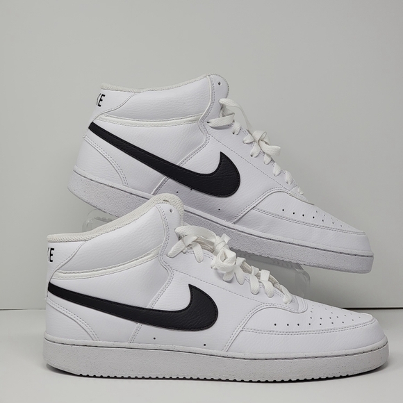 Nike Court Vision Mid Next Nature White Black Sneakers DN3577-101 Men’s Size 13